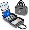 Bolsa de primeiros socorros CURMIO, Kit de trauma de emergência vazio Organizador Bolsa para caminhadas, Camping, Carro, Viagem, Casa e ao ar livre, Cinza, SOMENTE BAG, Pendente Patente