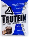 Nutrição Corporal Truteína Alta Proteína Pó: 45% Whey, 45% Caseína, 10% Ovo Branco, Gluten-Free, Baixo sódio, Grass Feed Whey Protein, Gym Supplement & Breakfast Shake, Chocolate Manteiga de amendoim, 34g Amostra