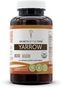 Segredos do Tribo Yarrow USDA Orgânico Feito com Cápsulas Vegetarianas e Certified Organic Yarrow (Achillea millefolium) Folha seca e flor (120 Cápsulas)