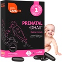 Vitamina pré-natal Zahler com DHA & Folato - Suplementos DHA e multivitamina pré-natal para mãe e filho - Kosher Vitaminas pré-natais DHA com ferro, pré Natal Softgels 60 Conde