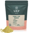 Lírio do Vale Extrato de Sementes de Funcho Pó - Ótimo para Cozinhar, Saladas e Chá - 100% cru Fonte da Índia - Vegan & Gluten-Free - Embalado em Pouch Resealable (8 oz, 226g)
