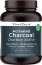Viva Doria Virgin Ativado Carvão em Pó, Madeira Derivada, Grau Alimentar, 16 Oz (1 libra)