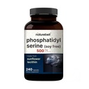 Ultra força Phosphatidylserina Suplemento 500mg por serviço, 240 cápsulas livre de soja, derivado de girassol lecitina – Suporta saúde cognitiva e função cerebral – Não-GMO