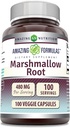 Fórmulas surpreendentes Marshmallow Root Supplement 480 Mg Por Servindo 100 Cápsulas Veggie Não-GMO Gluten Free .