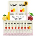 Enviar Bares Vegan com base em plantas Bares de proteína saudável, Com Verdes (Lemon Cherry, 8 Bares) – Apenas Ingredientes reais, Açúcar adicionado zero, Sem glúten, Sem leite