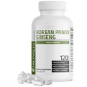 Bronson Korean Panax Ginseng suporta energia, resistência e vitalidade + memória e desempenho mental, 120 cápsulas