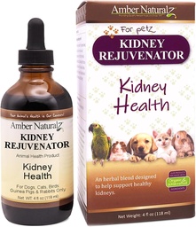 Amber NaturalZ Rejuvenescedor de Rim Suplemento de ervas para cães, gatos, pássaros, coelhos e guineenses porcos Suporta função normal do rim