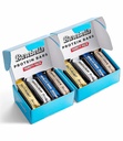 Barrinhas de proteína Bares Variety Pack - 12 Count, Pack of 2 - Lanches de proteína com 20g de proteína alta - Chocolate Protein Bar com 1g de açúcar total - Perfeito no Go Protein Snack & Bares de café da manhã