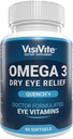 Omega 3 Dry Eye Supplements com EPA e DHA - VisiVite Dry Eye Relief Sanch+ Vitaminas para olhos secos com Omega 3 Suplemento - Vitaminas para olhos secos Feito com Omega 3 Fish Oil - 60 Softgels.