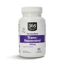 365 por Mercado inteiro de Alimentos, Transresveratrol 250Mg, 60 Cápsulas Vegg