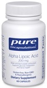 Encapsulamentos puros Ácido Alfa Lipóico 200 mg - 200mg ALA - Suporte de fígado e antioxidante* - para Nerve Saúde & Metabolismo Carb - Vegan & Suplemento Não-GMO - 60 Cápsulas
