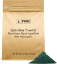 INGREDIENTES ORIGINAIS PUROS espirulina em pó (8 onças) proteína completa baseada em plantas, não OGM