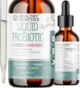 Probióticos Líquidos para Mulheres Homens e Crianças □ Prebiótico + Ginger + Probióticos para a Saúde Digestiva □ Acidophilus Probiótico □ Leite Livre □ Vegan □ Não-GMO □ Glúten Livre □ 30 Servimentos