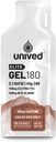 Gel de Elite Unived 180-2:1 Razão de carboidratos simples e complexos com Beta Alanine & Eletrolitos Essenciais - para atletas de resistência Corredores & Ciclistas -180kcal - Sal do Mar de Cacau - 50mg Cafeína - Pacote de 6