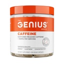 Genius Caffeine - Pílulas de Cafeína Microencapsuladas Mantidas para Energia e Foco Smooth, Long-Lasting - Sem Jitters ou Crash - 100mg por cápsula - 100 Servings - Natural Performance Booster