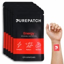 Puro Patch® Energy Patch – Botânico-Inspirado Topical Patch com Cafeína, Aminoácidos e Mistura de Eletrolitos – Formato Não Ingestível – 30 Patches