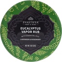 Svasthya Corpo & Mente Eucalyptus Vapor Rub - Abre Passagens Nasais & Hidrata A Pele, Tosse, Nariz recheado & Alivio de Congestão, Óleo de Oliva, Cera de Abelhas, Lavanda, Rosemary - Made in The USA, 2 onças