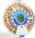 Dispensador de comprimidos automático Windtrace para idosos, Organizador de comprimidos eletrônico com alarme e luz, Dispensador de medicamentos inteligente de 28 dias, Máquina de dispensador de comprimidos cronometrado para prescrições e vitaminas