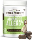 VetPro Suporte avançado de alergia e coceira para cães - Suporta alergias sazonais, pele comichosa, e imunidade - Melhorado com óleo de salmão, Probióticos e Colostro para alergias, suporte imunológico, & Gut Health