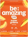 BE AMAZING Super Verdes Pó com Prebióticos, Enzimas Digestivas & Antioxidantes, 35 Frutas & Vegetais, Eletrólitos & Fibra, Vegan, Suco sem glúten & Smoothie Mix, Dole Orange Peach Mango, 25 Serv
