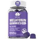 Melatonina Gummies 10mg 20mg para adultos, Força extra com L-Theanina, Ashwagandha, Magnésio, Açafrão, GABA, Limão Balm e Camomila para apoiar Ritmo Circadiano Saúde, Vegan Grape Flavor