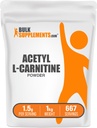 BulkSuplements.com Acetil L-Carnitina em pó - como ALCAR HCl, Suplemento Carnitina - sem glúten, 1,5g por serviço, 1 kg (2,2 lbs) (Pacote de 1)