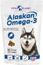 Planeta Vital - Alaskan Omega-3 mastiga suave para cães, Wild Alaskan Fish Oil - 30 Hickory mastigado macio saborosa