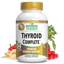 Botanic Choice Thyroid Complete –Suporte agora com Ashwagandha, Schisandra Chinensis, Iodine -para Thyroid Energy, Hair, Nail Health, Heart Health Support, Hormone Support (60 Vege Caps)