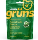 Gruns açúcar livre Super Verdes Gummy Bears - espirulina orgânica e chlorela, Prebióticos para a saúde digestiva, 20+ Vitaminas e minerais, Adaptogens - 3 saquetas - 24 chicletes
