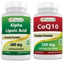 Melhores naturais Ácido Alfa Lipóico 600 mg & COQ10 100 mg