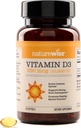 NatureWise Vitamina D3 10.000UI (250 mcg) Fonte de 30 dias - alta potência para o suporte imunológico saudável e função muscular, não-GMO, sem glúten em azeite virgem extra orgânico, (Mini Softgel), 30 contagem