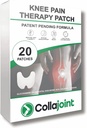 Patch de alívio da dor do joelho - Hydrogel para mobilidade e conforto com colagénio e glucosamina - Low Odor, 20 Count