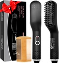 Barba alisador para homens, Premium aquecido barba escova w / Anti-escalda Característica, Beard endireitando Comb, único dia dos pais Dia dos namorados presentes para homens ele pai namorado Natal meia Stuffers