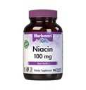 Bluebonnet Niacin 100mg Vitamina B3 Ácido nicotínico - Apoio à saúde do coração para mulheres e homens* - Não-GMO, Vegan, Kosher, Sem glúten, Sem soja, Sem leite Niacin Suplemento - 90 Cápsulas vegetais
