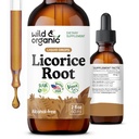 Tintura de alcaçuz selvagem e orgânico - Suporte digestivo - Pure Licorice Raiz Extract Drops - Glycyrrhiza Glabra - Vegan, Açúcar & Suplemento sem álcool - 2 fl oz