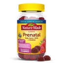 Gummies pré-natais com DHA e ácido fólico, vitaminas pré-natais e suplemento mineral para suporte nutricional diário, 60 chicletes, suprimentos de 30 dias