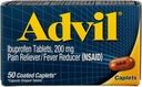 Advil Pain Reliever/Fever Redutor 200 mg Comprimidos Revestidos 50 ea (embalagem de 6)