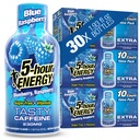 5 horas ENERGIA tiros força extra, sabor de framboesa azul, 30 contagem, 1.93 Fl Oz, Açúcar livre, Zero calorias, Aminoácidos e vitaminas B essenciais, Suplemento dietético, Sentir alerta e energizado, 230 mg Cafeína