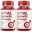 (2 Pack) Vital Grow XL Gummies - Fórmula Oficial - Vial Grow XL Advanced Strength Formula, Vital Grow XL Reviews, Global Health Support 1000mg Suplemento máximo de bem-estar (120 Gummies)