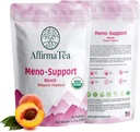 Meno-Suporte BloatX alívio orgânico da menopausa: balanços e suporta flashes quentes, hormônios, swings de humor, suores noturnos, e Bloating W / Black Cohosh, Red Clover & Dong Quai. Sabor de pêssego natural.