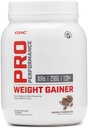 GNC Pro desempenho peso Gainer Protein Powder, 50g de proteína, alta caloria, 700 calorias, suporta massa e recuperação muscular, MCT, BCAA, 3o partido testado, chocolate duplo, 6 Servings, 2,5 lbs