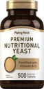 Piping Rock Comprimidos de Levedura Nutricional 500 comprimidos Fortificado com Complexo de Vitamina B12