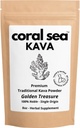 Kava Powder Noble Kava Kava Root Drink Vanuatu tradicional Grind chá calmante equilibrando forte sabor natural amargo tesouro dourado 8 onças