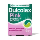 Dulcolax Comprimidos Laxantes Estimulantes Cor-de-rosa, Laxante Overnight, Alívio Previsível e Eficaz da Obstipação, Alivia o Treino e Bloating, Bisacodyl 5 mg, 25 Contagem