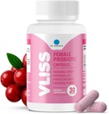 Dr. Robaina Diary Vaginal Probiótico + Cranberry & Abacaxi, 5 B CFU Lactobacillus (rhamnosus, reuteri, gasseri, crispatus), pH Balance & Odor Control, Vitamina C & B-12, 30 Cápsulas Vegan