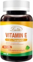 Lovita Vitamina E 400 UI Softgels, Natural Vitamina E 268 mg (como D Alpha Tocoferol), Vegan Vitamina E para a pele saudável, Cabelo, unhas e sistema imunológico Suporte, 120 Vegetarian Softgels