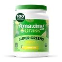 Incrivel Grass Green Superfood Energia: Super Verdes Pó e Cafeína Baseada Planta com Chá Verde, Raiz de beterraba em pó & Sementes de Flax, Limão, 100 Servings (Pacote de Maio Vary)