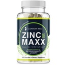 Zinc Maxx 100 Cápsulas, Zinc Gluconato Imune Booster para Saúde Reprodutiva, Cuidados com a Pele, e Imune Booster - 3+ Mês Fornecimento de suporte Imune de alta potência para homens e mulheres