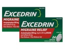 Excedrina Migraine Dor Reliever Caplets, 24 Contagem (Pacote de 2)