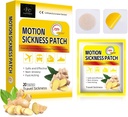 Movimento Sickness Patches para Cruzeiro, Não Drowsy Sea Sickness Patches para Barco, Carro e avião, Waterproof Car Motion Sickness Patch com extrato de gengibre para viagem, 20 Contagem